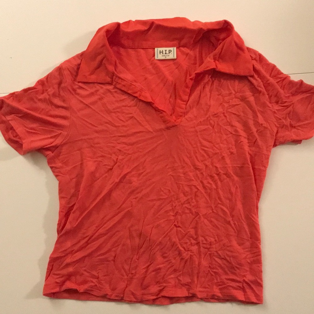 Orange crop top